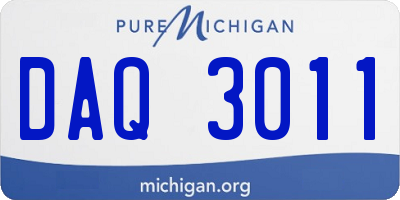 MI license plate DAQ3011
