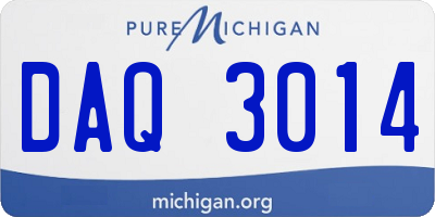 MI license plate DAQ3014