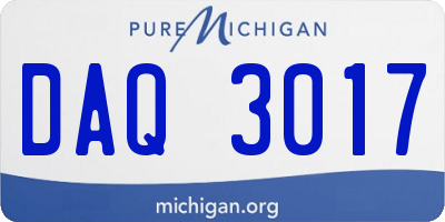 MI license plate DAQ3017