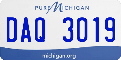 MI license plate DAQ3019