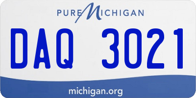 MI license plate DAQ3021