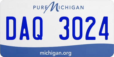 MI license plate DAQ3024