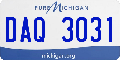 MI license plate DAQ3031