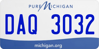MI license plate DAQ3032