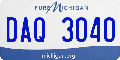 MI license plate DAQ3040