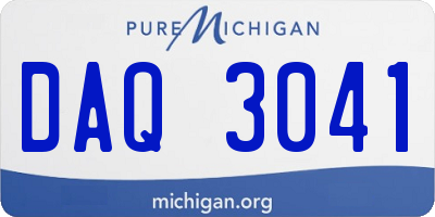 MI license plate DAQ3041