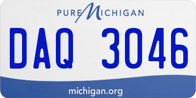 MI license plate DAQ3046