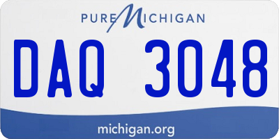 MI license plate DAQ3048