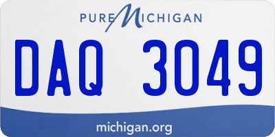 MI license plate DAQ3049