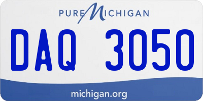 MI license plate DAQ3050