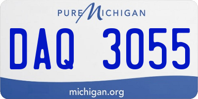 MI license plate DAQ3055