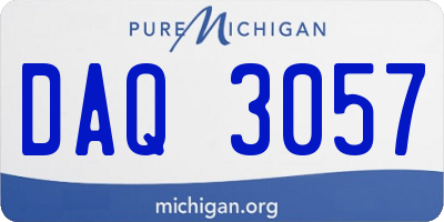 MI license plate DAQ3057