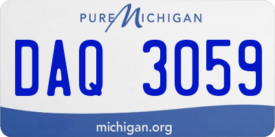 MI license plate DAQ3059