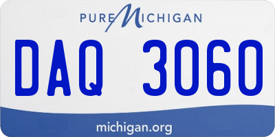 MI license plate DAQ3060