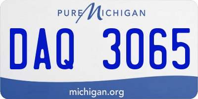 MI license plate DAQ3065