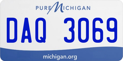 MI license plate DAQ3069