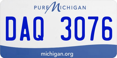 MI license plate DAQ3076