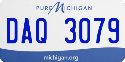 MI license plate DAQ3079