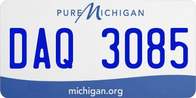 MI license plate DAQ3085