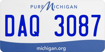 MI license plate DAQ3087