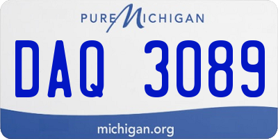 MI license plate DAQ3089