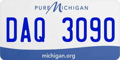 MI license plate DAQ3090