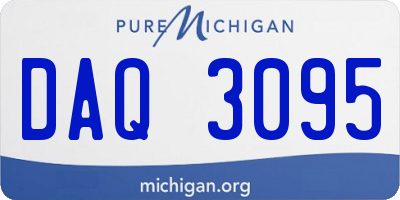 MI license plate DAQ3095