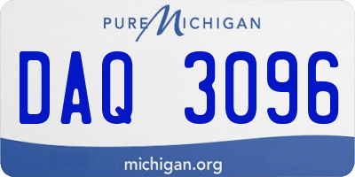 MI license plate DAQ3096