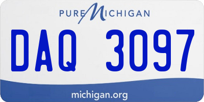 MI license plate DAQ3097