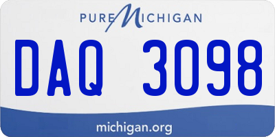 MI license plate DAQ3098
