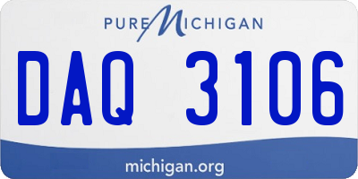 MI license plate DAQ3106