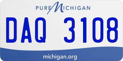 MI license plate DAQ3108