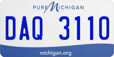 MI license plate DAQ3110