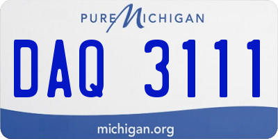 MI license plate DAQ3111