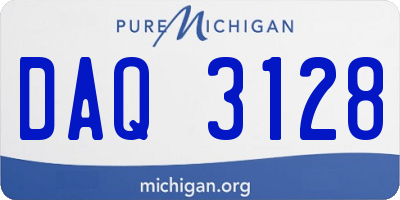 MI license plate DAQ3128