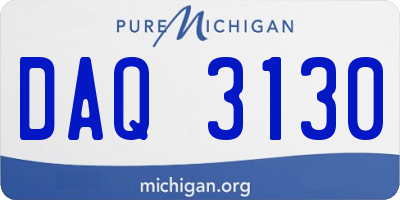 MI license plate DAQ3130