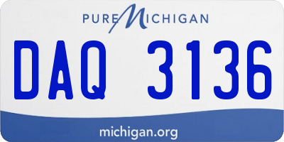 MI license plate DAQ3136