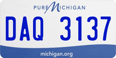 MI license plate DAQ3137