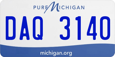 MI license plate DAQ3140