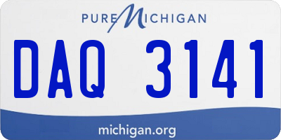 MI license plate DAQ3141