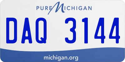 MI license plate DAQ3144