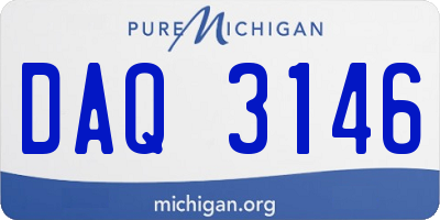 MI license plate DAQ3146