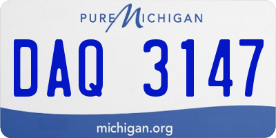 MI license plate DAQ3147