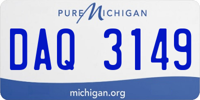 MI license plate DAQ3149