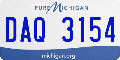 MI license plate DAQ3154