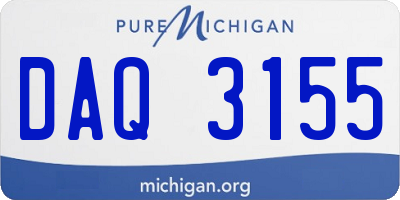 MI license plate DAQ3155