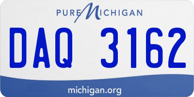 MI license plate DAQ3162