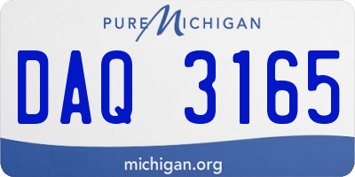 MI license plate DAQ3165
