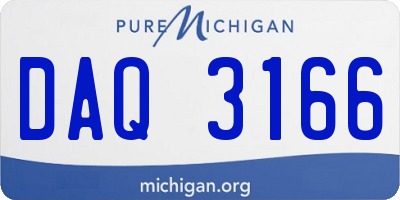 MI license plate DAQ3166