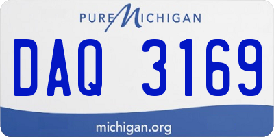 MI license plate DAQ3169